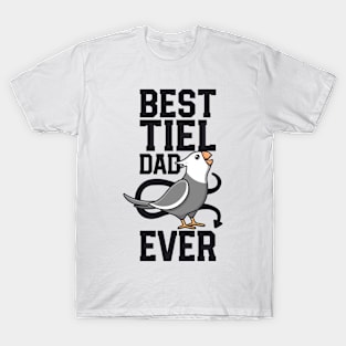 Best Tiel Dad Ever Parrot White Face Cockatiel Lover Birb T-Shirt